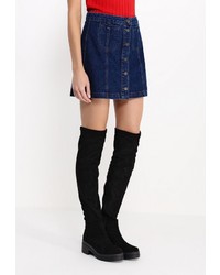 Темно-синяя мини-юбка от Topshop
