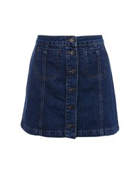 Темно-синяя мини-юбка от Topshop