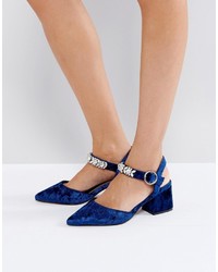 Темно-синяя обувь с украшением от Asos