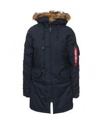 Женская темно-синяя парка от Alpha Industries