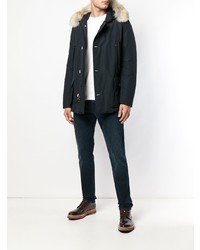 Мужская темно-синяя парка от Woolrich