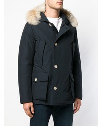 Мужская темно-синяя парка от Woolrich
