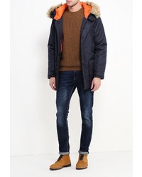 Мужская темно-синяя парка от D-struct