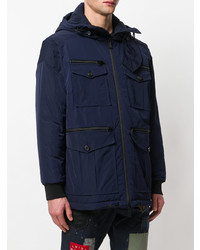 Мужская темно-синяя парка от DSQUARED2