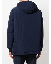 Мужская темно-синяя парка от DSQUARED2