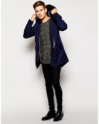 Мужская темно-синяя парка от Selected