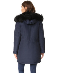 Женская темно-синяя парка от The Kooples