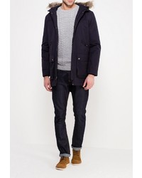 Мужская темно-синяя парка от Topman