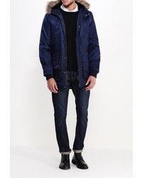 Мужская темно-синяя парка от Topman