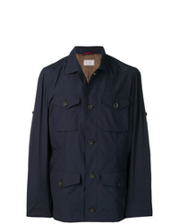 Темно-синяя полевая куртка от Brunello Cucinelli