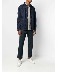 Темно-синяя полевая куртка от Herno