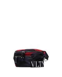 Мужская темно-синяя поясная сумка из плотной ткани от Valentino