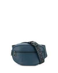 Мужская темно-синяя поясная сумка от Bottega Veneta