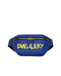 Мужская темно-синяя поясная сумка от Burberry