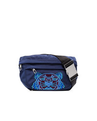 Мужская темно-синяя поясная сумка от Kenzo