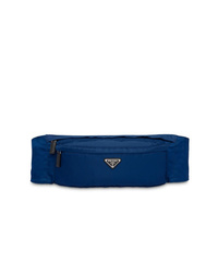 Мужская темно-синяя поясная сумка от Prada