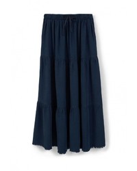 Темно-синяя пышная юбка от Mango