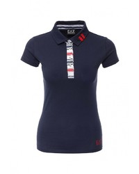 Женская темно-синяя рубашка поло от EA7