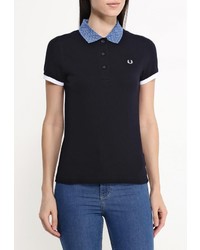Женская темно-синяя рубашка поло от Fred Perry
