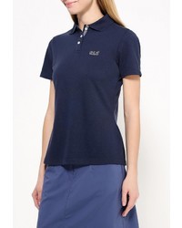 Женская темно-синяя рубашка поло от Jack Wolfskin