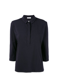 Женская темно-синяя рубашка поло от Le Tricot Perugia