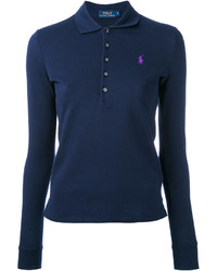 Женская темно-синяя рубашка поло от Polo Ralph Lauren