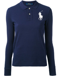 Женская темно-синяя рубашка поло от Polo Ralph Lauren