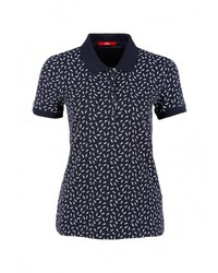 Женская темно-синяя рубашка поло от s.Oliver