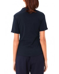 Женская темно-синяя рубашка поло от s.Oliver