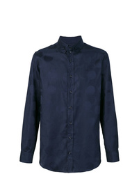Мужская темно-синяя рубашка с длинным рукавом с принтом от Vivienne Westwood