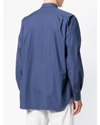 Мужская темно-синяя рубашка с длинным рукавом с украшением от Comme Des Garcons SHIRT
