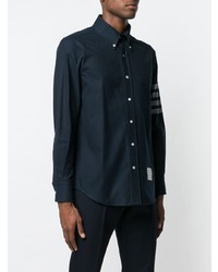 Мужская темно-синяя рубашка с длинным рукавом от Thom Browne