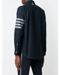 Мужская темно-синяя рубашка с длинным рукавом от Thom Browne