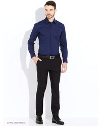 Мужская темно-синяя рубашка с длинным рукавом от Alfred Muller