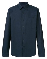 Мужская темно-синяя рубашка с длинным рукавом от Ami Paris