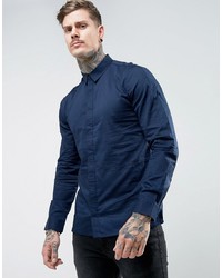 Мужская темно-синяя рубашка с длинным рукавом от Another Influence