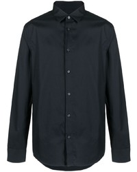 Мужская темно-синяя рубашка с длинным рукавом от Armani Exchange