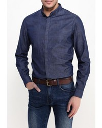 Мужская темно-синяя рубашка с длинным рукавом от Armani Jeans