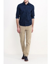 Мужская темно-синяя рубашка с длинным рукавом от Baon