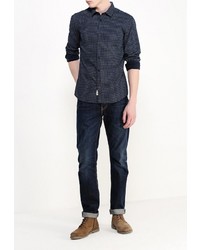 Мужская темно-синяя рубашка с длинным рукавом от Baon