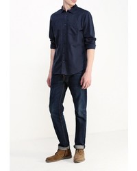 Мужская темно-синяя рубашка с длинным рукавом от Baon