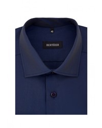 Мужская темно-синяя рубашка с длинным рукавом от Berthier