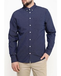 Мужская темно-синяя рубашка с длинным рукавом от BLEND