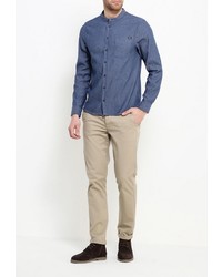 Мужская темно-синяя рубашка с длинным рукавом от BLEND