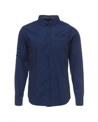 Мужская темно-синяя рубашка с длинным рукавом от BLEND