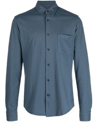 Мужская темно-синяя рубашка с длинным рукавом от BOSS