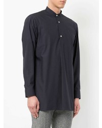 Мужская темно-синяя рубашка с длинным рукавом от GUILD PRIME