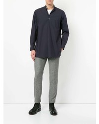 Мужская темно-синяя рубашка с длинным рукавом от GUILD PRIME