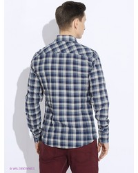 Мужская темно-синяя рубашка с длинным рукавом от Broadway