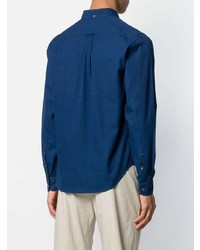 Мужская темно-синяя рубашка с длинным рукавом от Closed